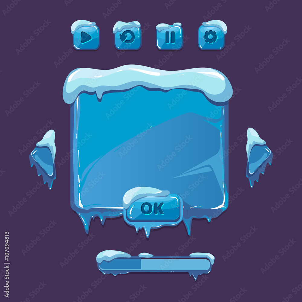 Poster user vector interface for winter game