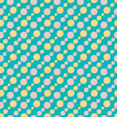 Vintage turquiose seamless pattern.