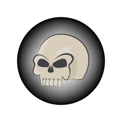 human skull logo concept. vector icon