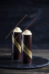 European dessert. Tiramisu Chocolate Box.