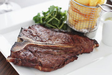 cooked beef rib meal