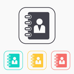 address book color icon set
