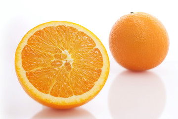 Orange fruit isolated on white background