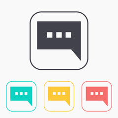 Fototapeta premium color icon set of speech bubble