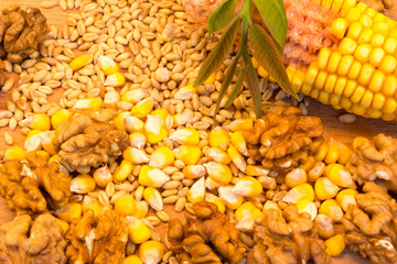 Corn with nuts