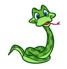 boa snake cartoon illustration isolated image animal character 
