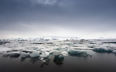 Icebergs at glacier lagoon 