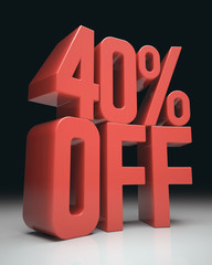 40% Off. Clipping path included.
