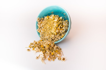 Bowl of dry daisy