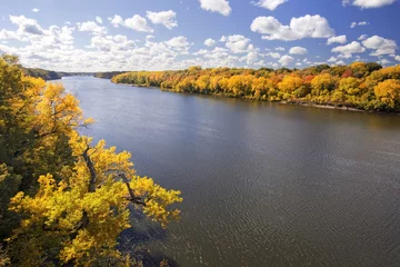 Peel and stick wall murals River Autumn colors along the Mississippi River, Minnesota