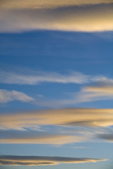 Abstract of smooth orange clouds at sunset