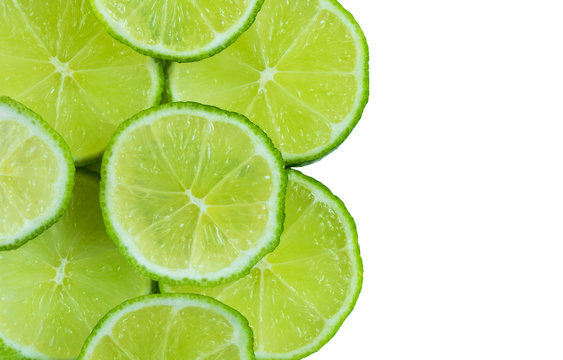 Lime isolated on white background with copy space