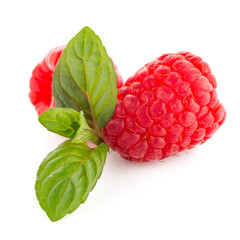 Raspberry fruit isolated