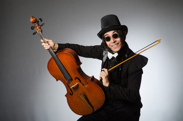Fototapeta premium Man in musical art concept