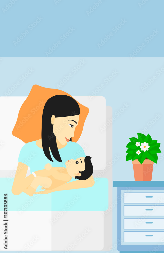 Canvas Prints woman in maternity ward.