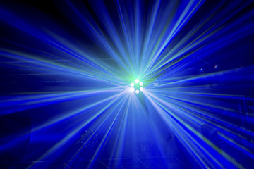 Light rays from a stage light show