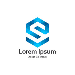 Business corporate letter S logo design vector. 