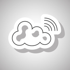cloud computing icon design, vector illustration