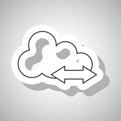 cloud computing icon design, vector illustration
