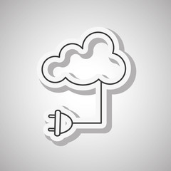 cloud computing icon design, vector illustration
