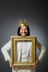 Young king businessman in royal concept
