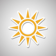 sun icon design, vector illustration