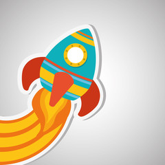 rocket icon design, vector illustration