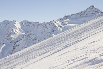 The tops of mountains