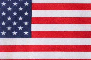 Fototapeta premium Texture of american flag on a cloth for background