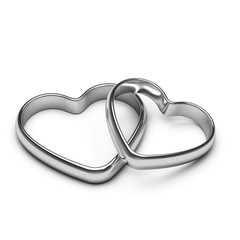silver heart rings
