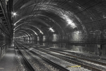 Empty subway tunnel