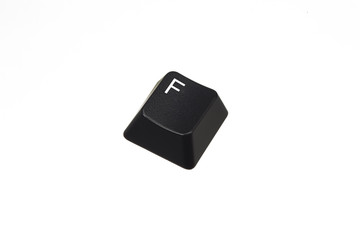 Rotated keyboard key - letter F