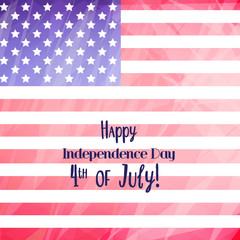 Obraz premium happy 4th of July background with flag