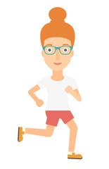 Fototapeta premium Sportive woman jogging.