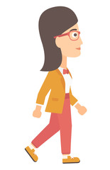 Business woman walking