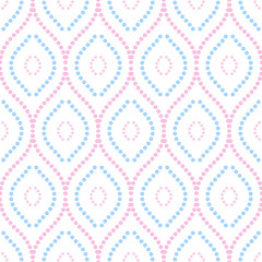 Seamless light blue and pink ornament. Modern stylish geometric colorful pattern with repeating elements
