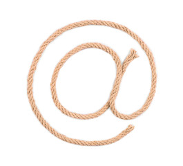 email symbol drawn by a rope