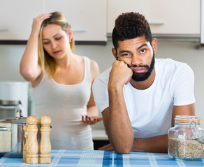 man and wife having bad argument