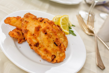 Wiener schnitzel with potato salad