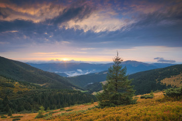 Fototapeta na wymiar Great Carpathian sunset
