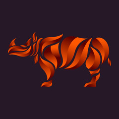 Rhinoceros logo vector