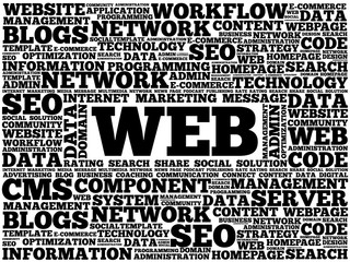 Obraz premium WEB word cloud, business concept