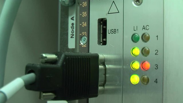 Equipment works in communication center for calls commutation