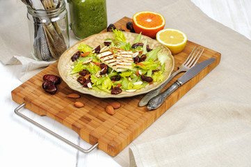 Celery Salad with Dates, Almonds and Cheese