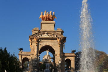 Parc de la Ciutadella park fountain in Barcelona