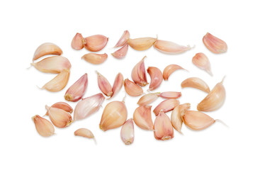 Garlic clove on a light background closeup