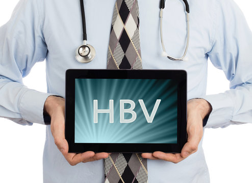 Doctor holding tablet - HBV