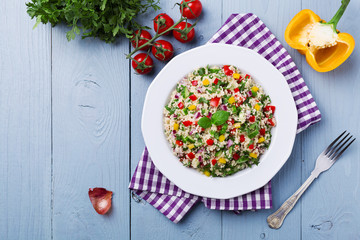 TABBOULEH Salad with cous cous and vegetable.