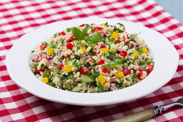 TABBOULEH Salad with cous cous and vegetable.