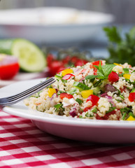 TABBOULEH Salad with cous cous and vegetable.